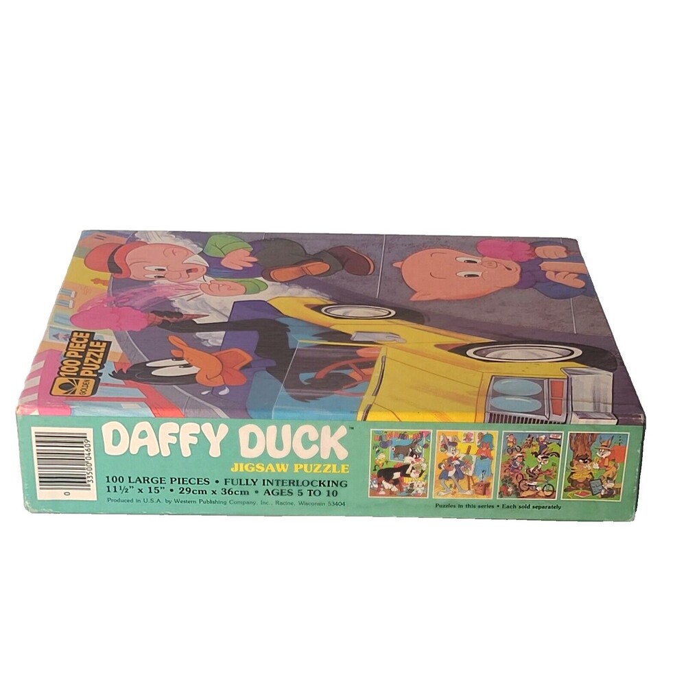 Vintage Daffy Duck Elmer Fudd Porky Pig Puzzle 100 Pieces 1978 NEW-Unopened Box - Picture 4 of 7